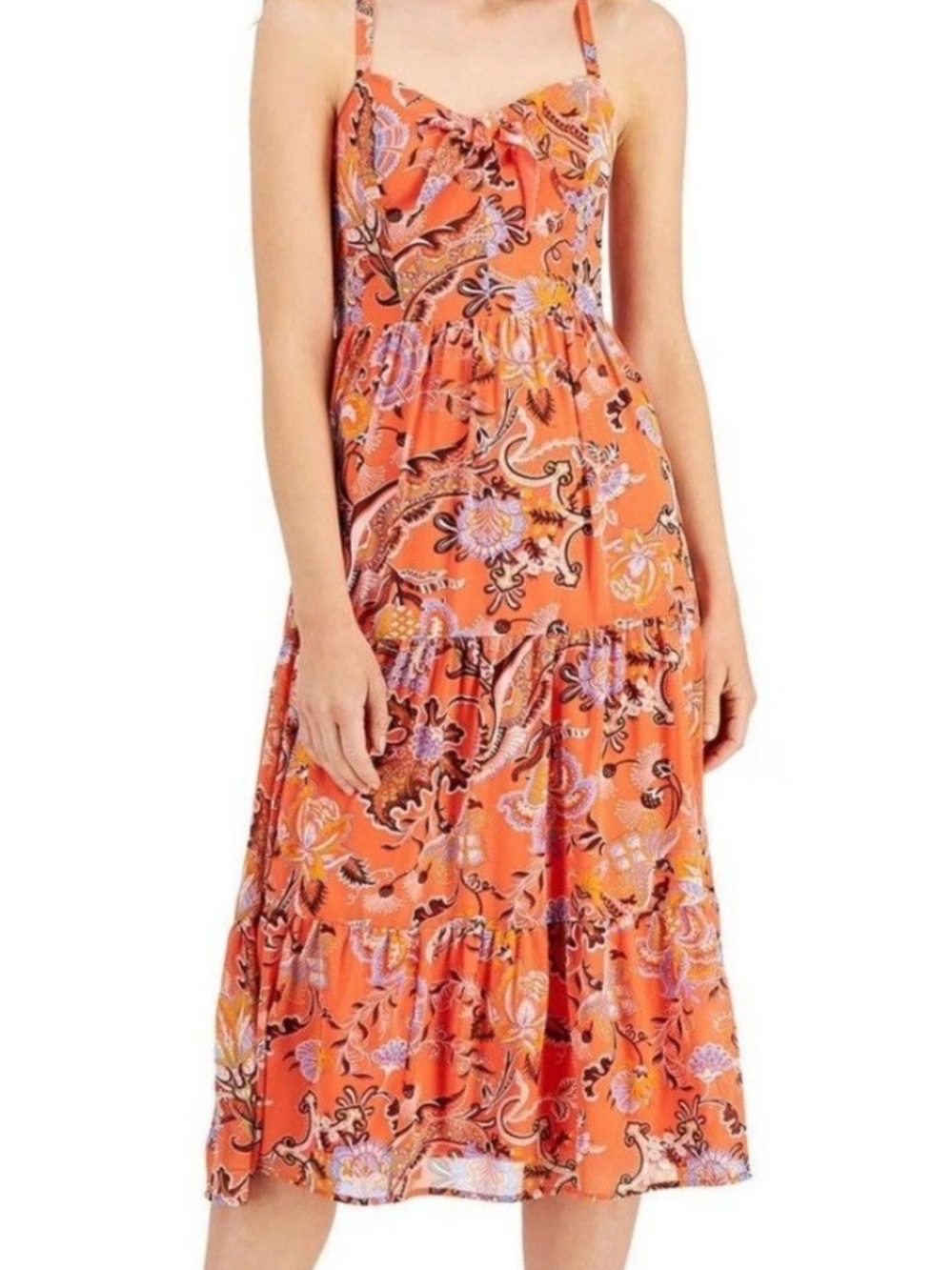 INC International Concepts Floral Tiered Midi Dress